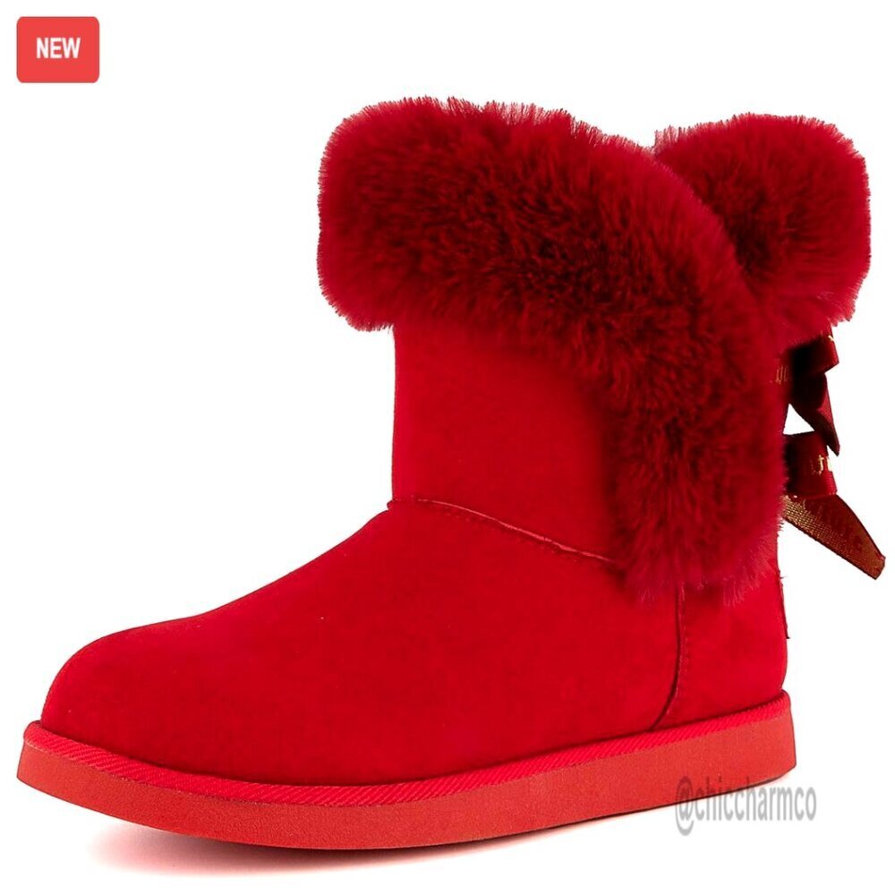 Slip On Winter Snow Boots Warm Insulated Fur Lining Comfortable Fashion Booties